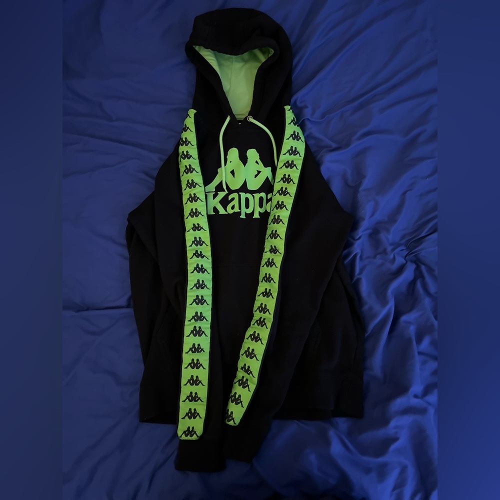 large black and neon green kappa jacket